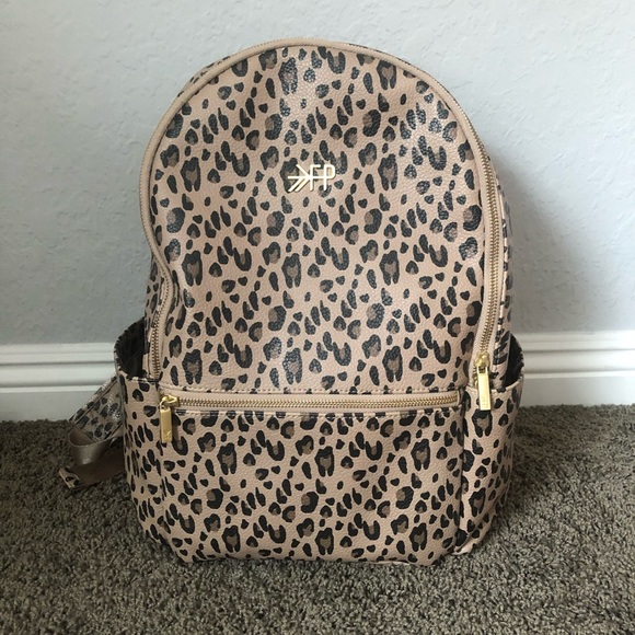 leopard freshly picked diaper bag